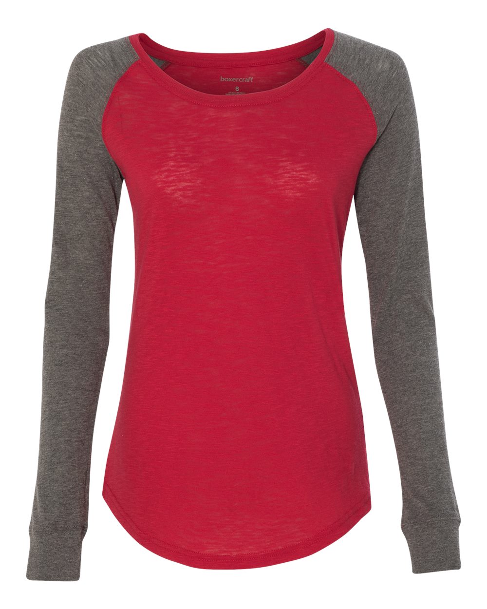 Women's Preppy Patch Slub Long Sleeve T-Shirt - T66 14