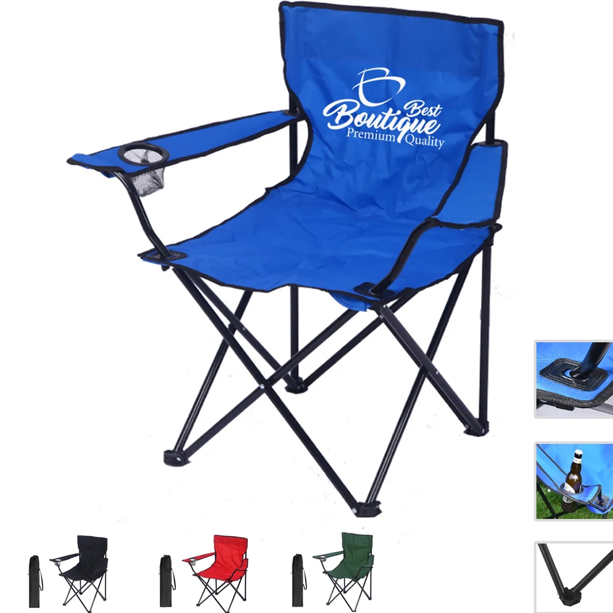 Outdoor Folding Camping Captains Chair With Carrying Bag 2