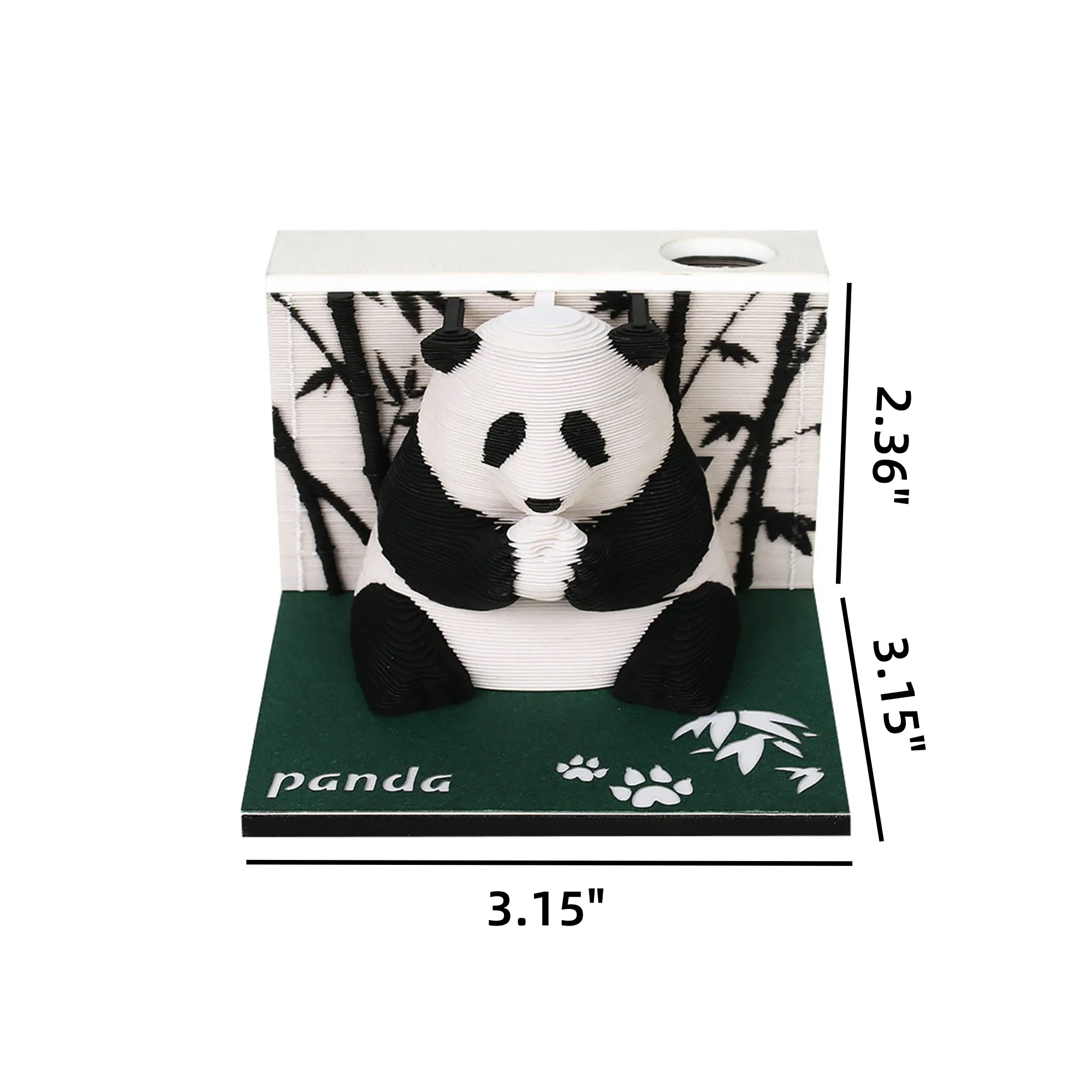 Creative 3D Layered Paper Panda Shape Notepad 6