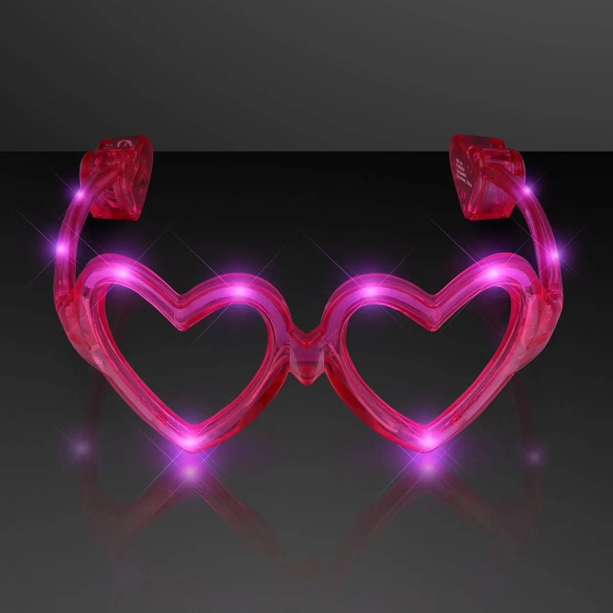 LED Pink Heart Glasses, no lens 5