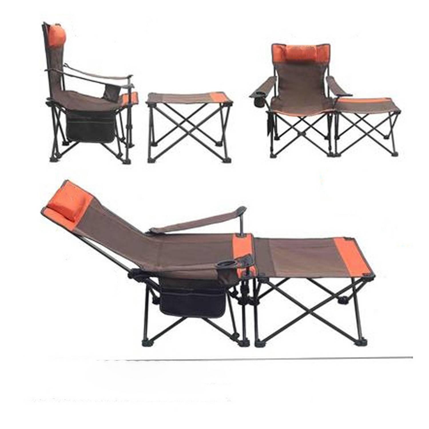 Multifunction Outdoor Folding Sleep Deck Chair 4