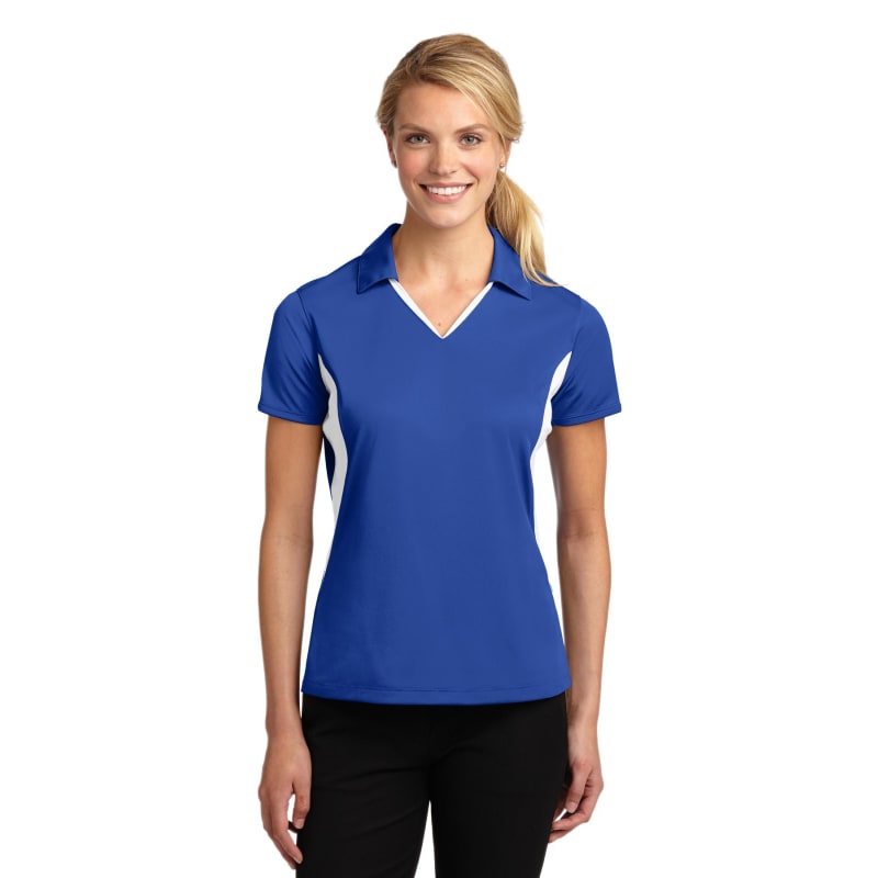 Sport-Tek Women's Side Blocked Micropique Sport-Wick Polo. 11