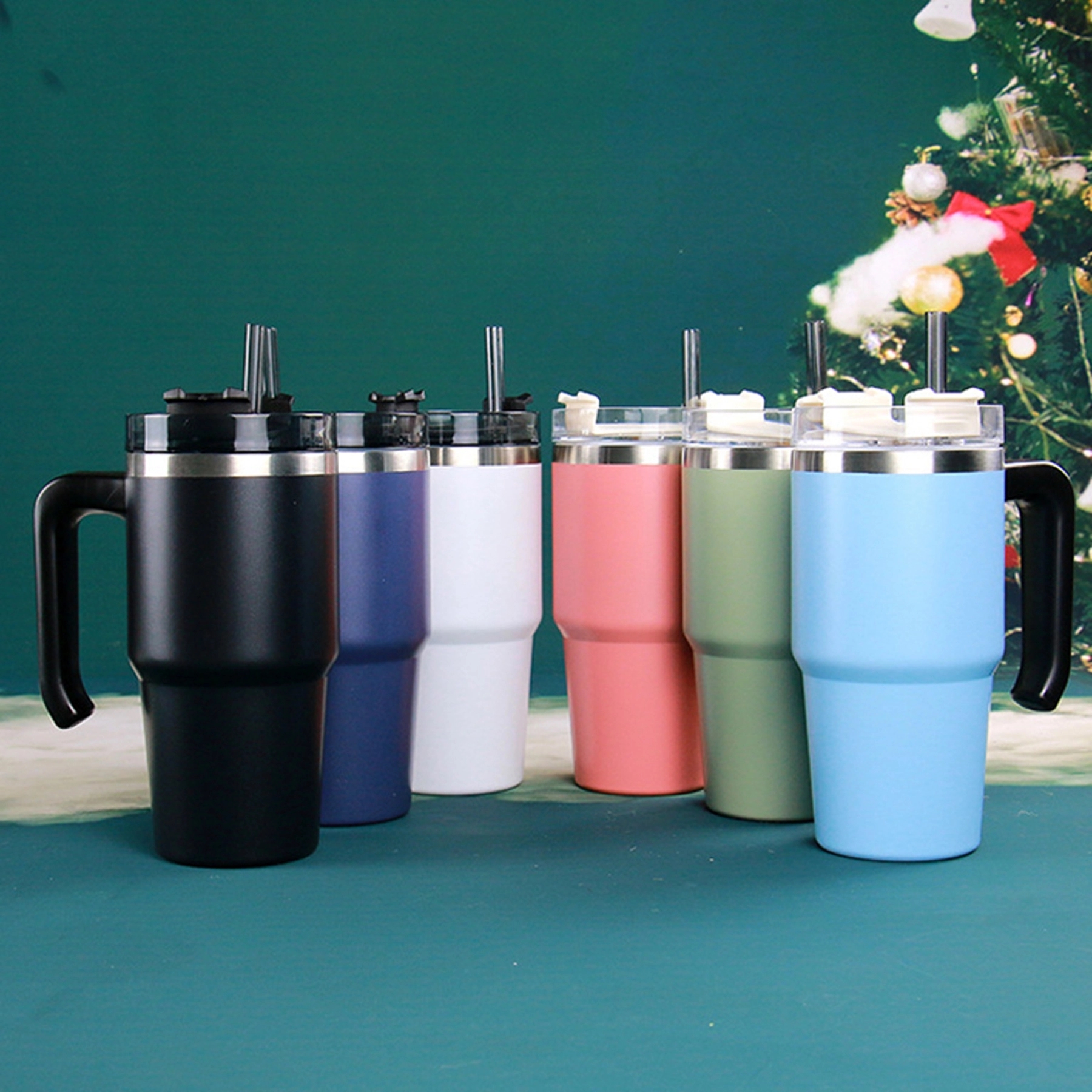 20 Oz. Double Wall Stainless Steel Vacuum Mug with Handle 5