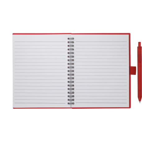 FSC® Recycled 5.5” x 7” Spiral Notebook w/ RPET Pe 175