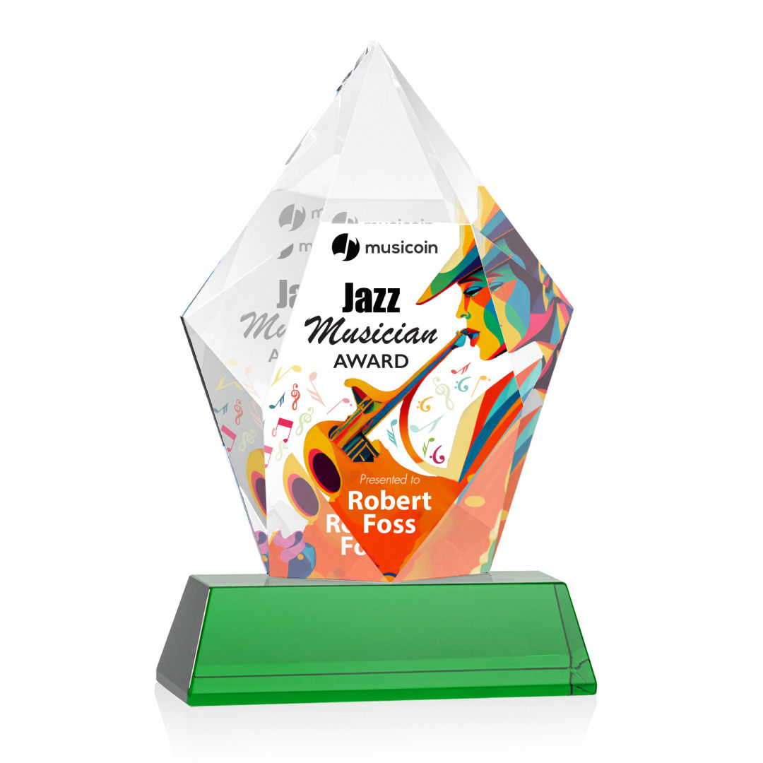 Devron VividPrint™ Award on Base - Green 16