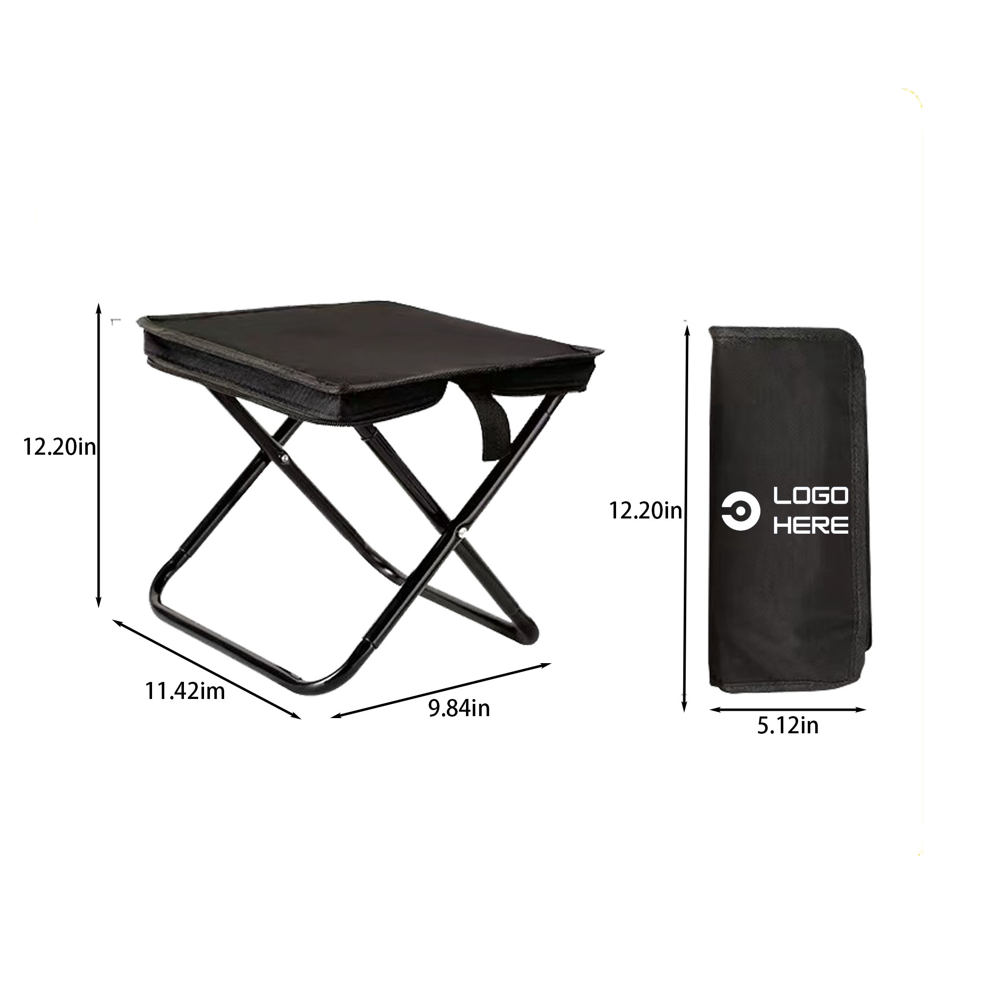 Portable Folding Outdoor Stool with Carry Bag 2
