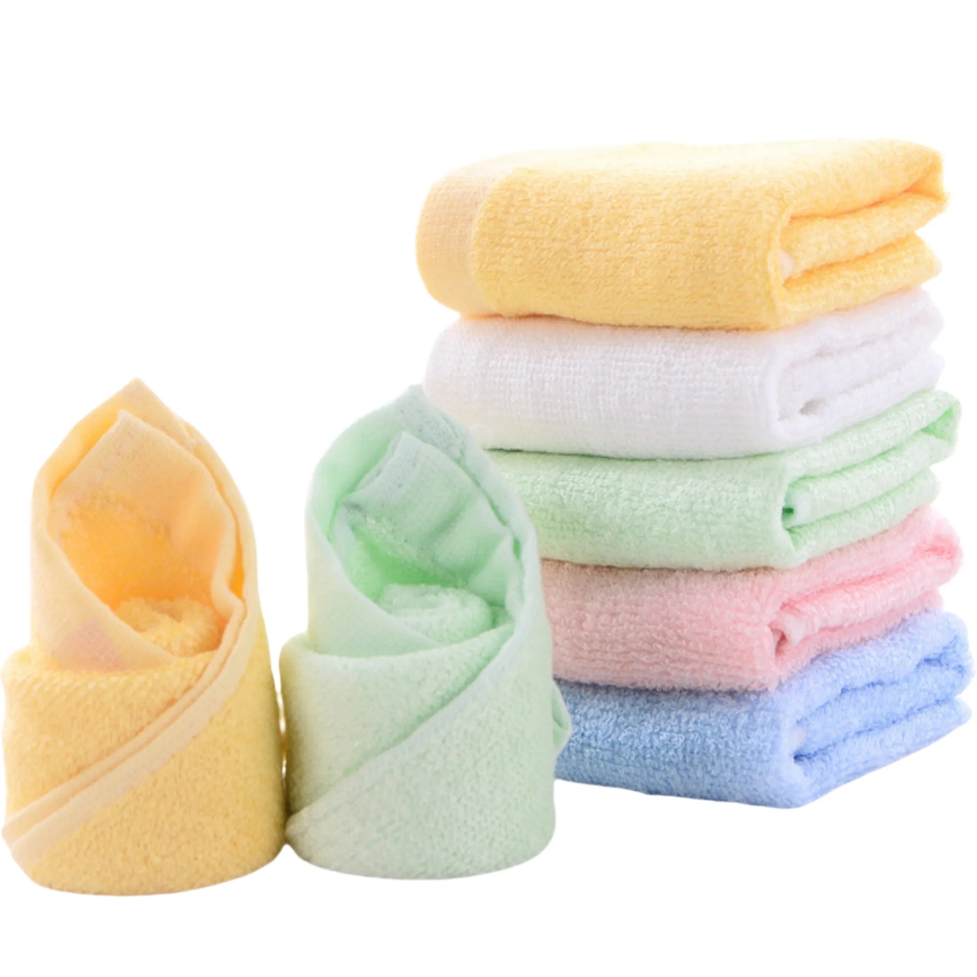 Bamboo Fiber Small Square Towel 5