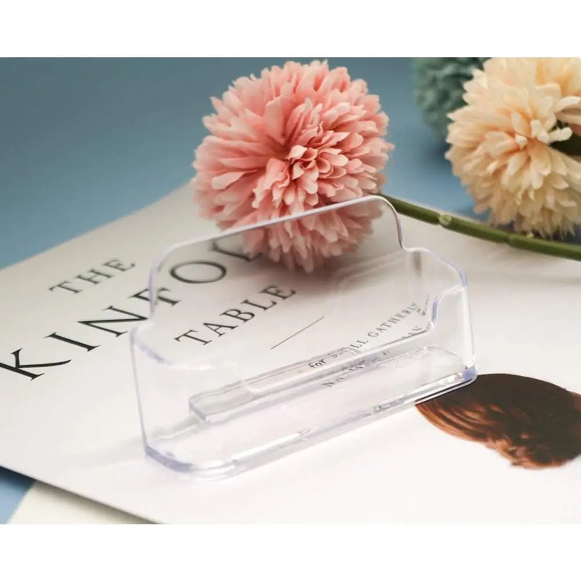 Plastic Colorful Business Card Stand ?C Enhance Your Workspace Organization 4