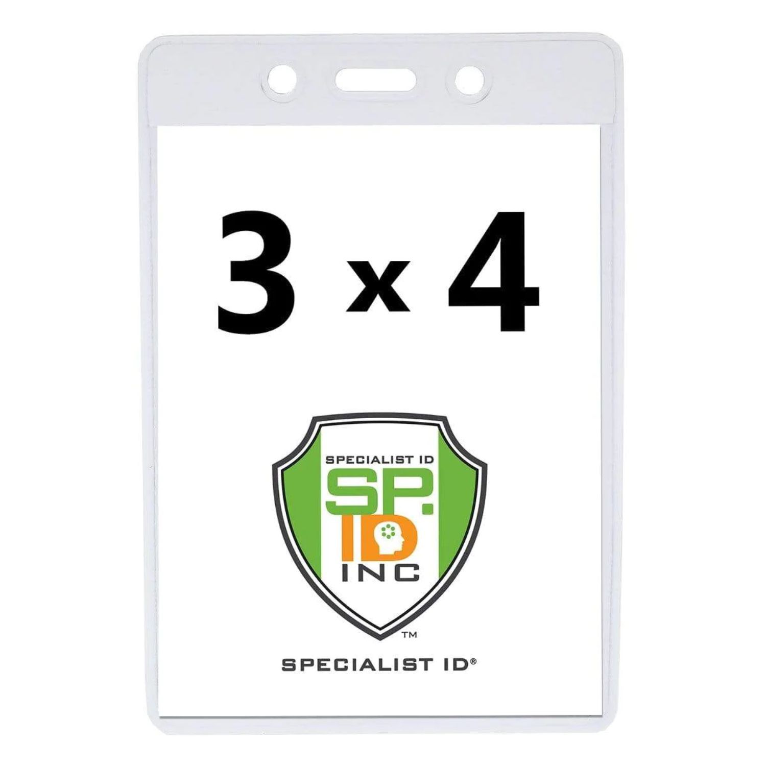 3"W X 4"H rPET Clear Vinyl Vertical Badge Holder 4