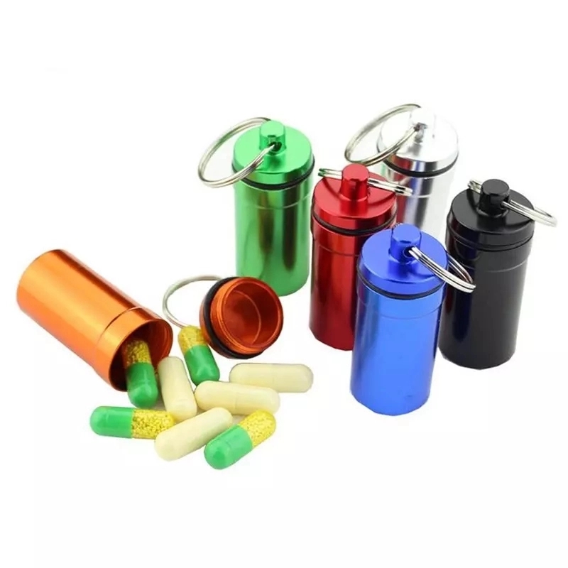 Aluminum Pill Box Key Ring 3