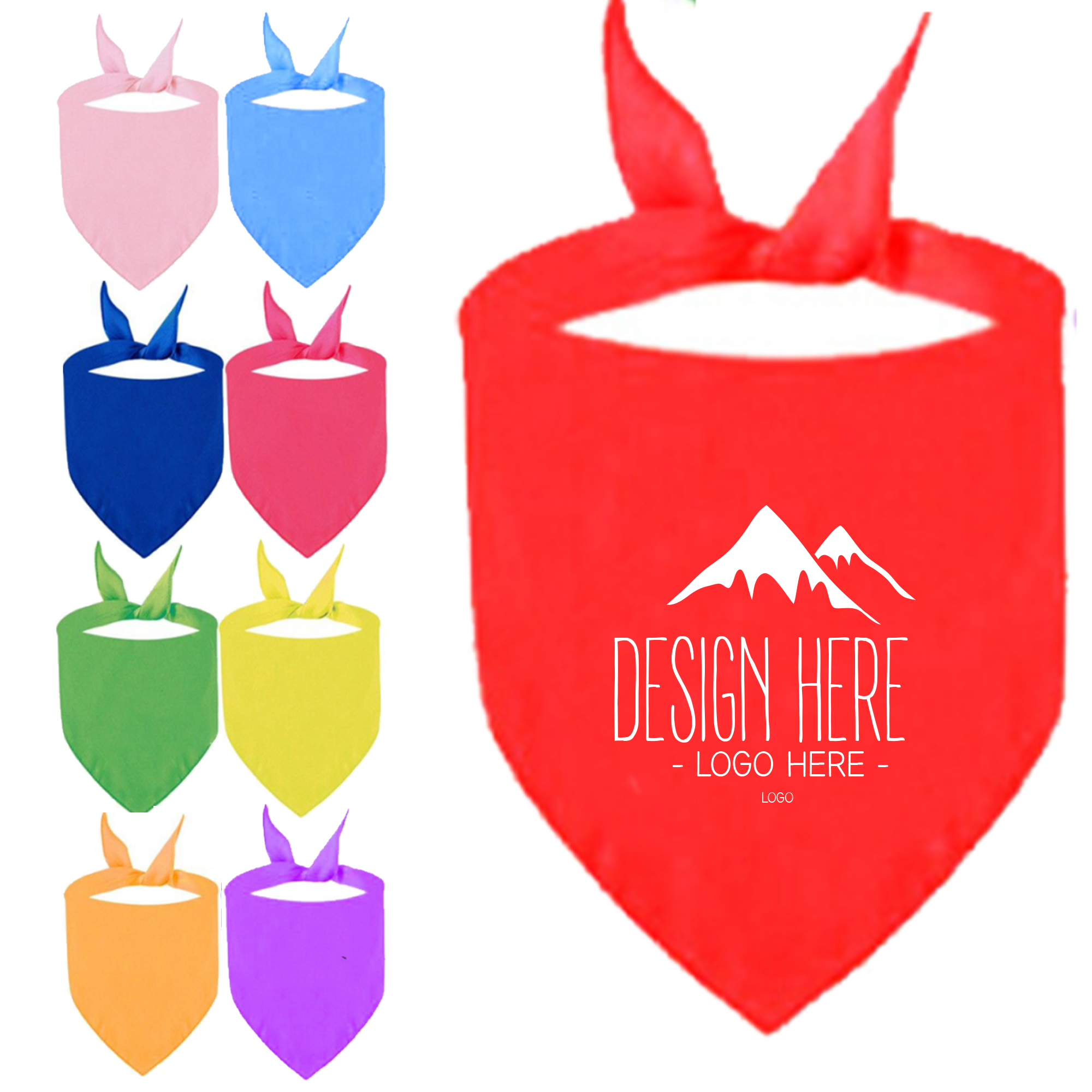 Custom Polyester Full Color Towel Dog Bandana 2