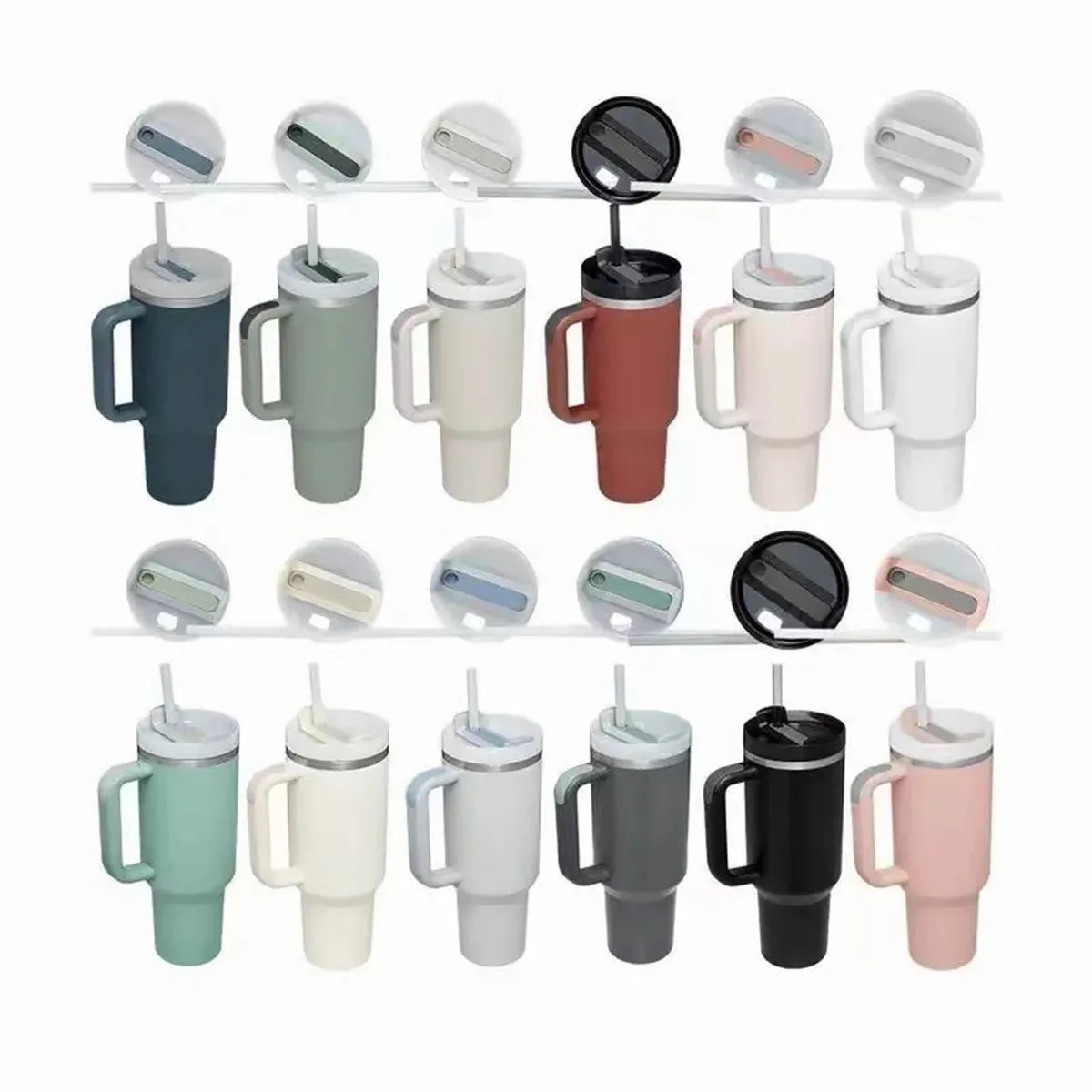 40oz Stainless Steel Vacuum Insulated Tumbler with Straw 4