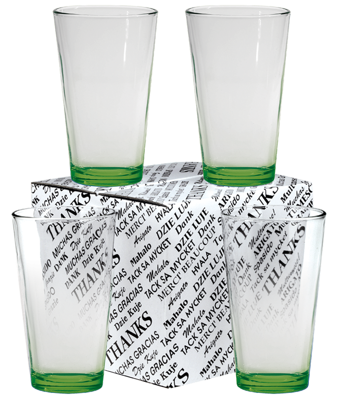 16 oz. Mixing Glass Thank You Set 42