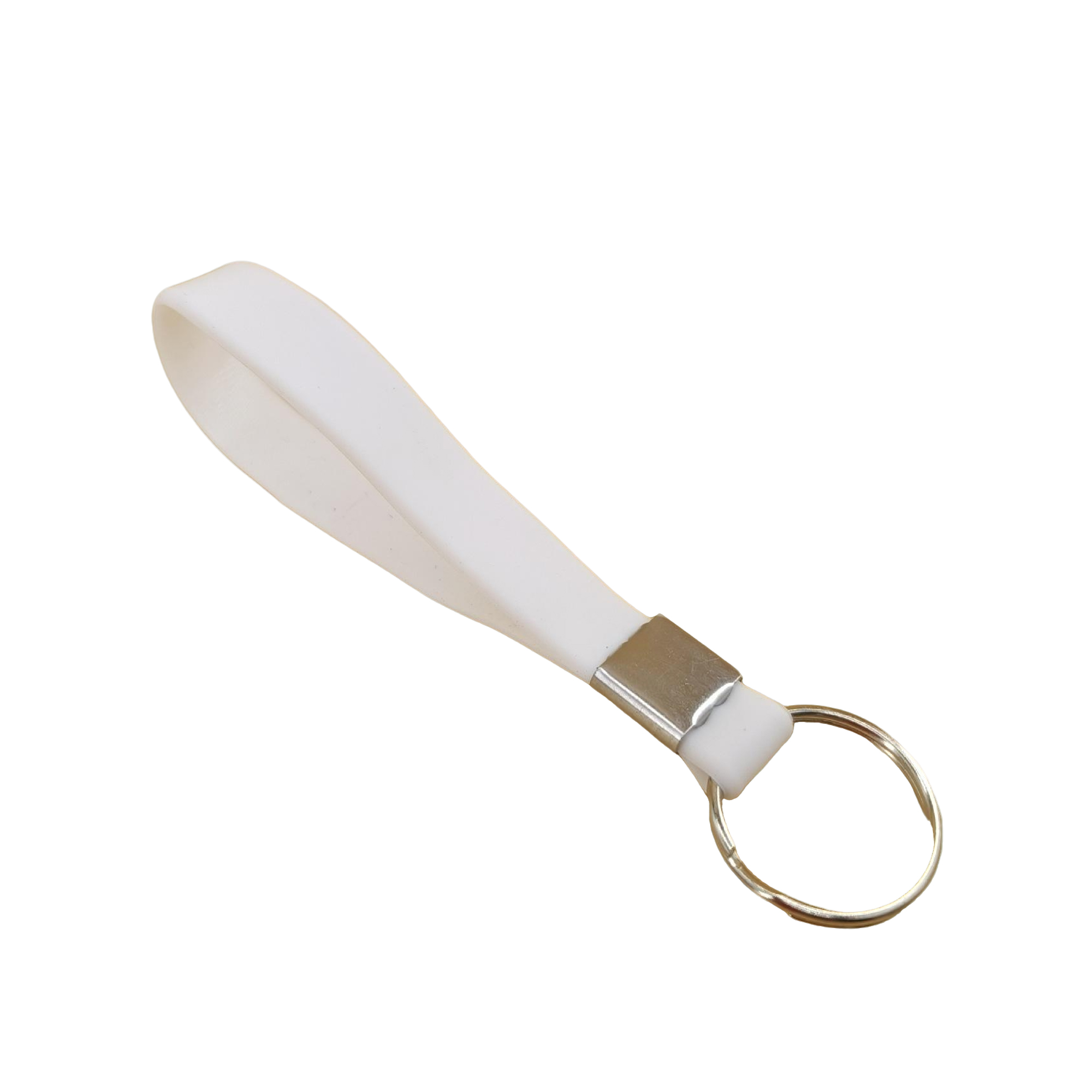 Silicone Wristband Keyring Loop Design Metal Crimp 9