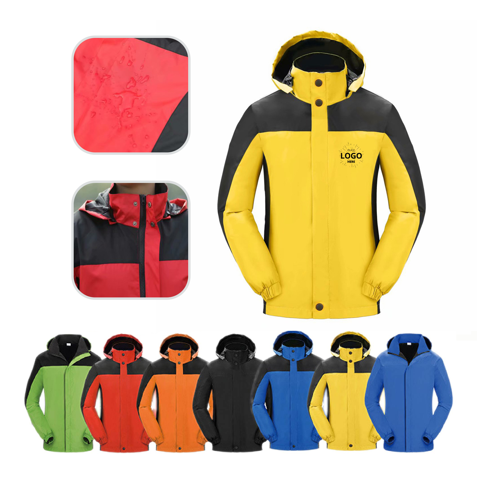 Custom Camping Coat Waterproof Quick Dry Windbreaker Jacket 2