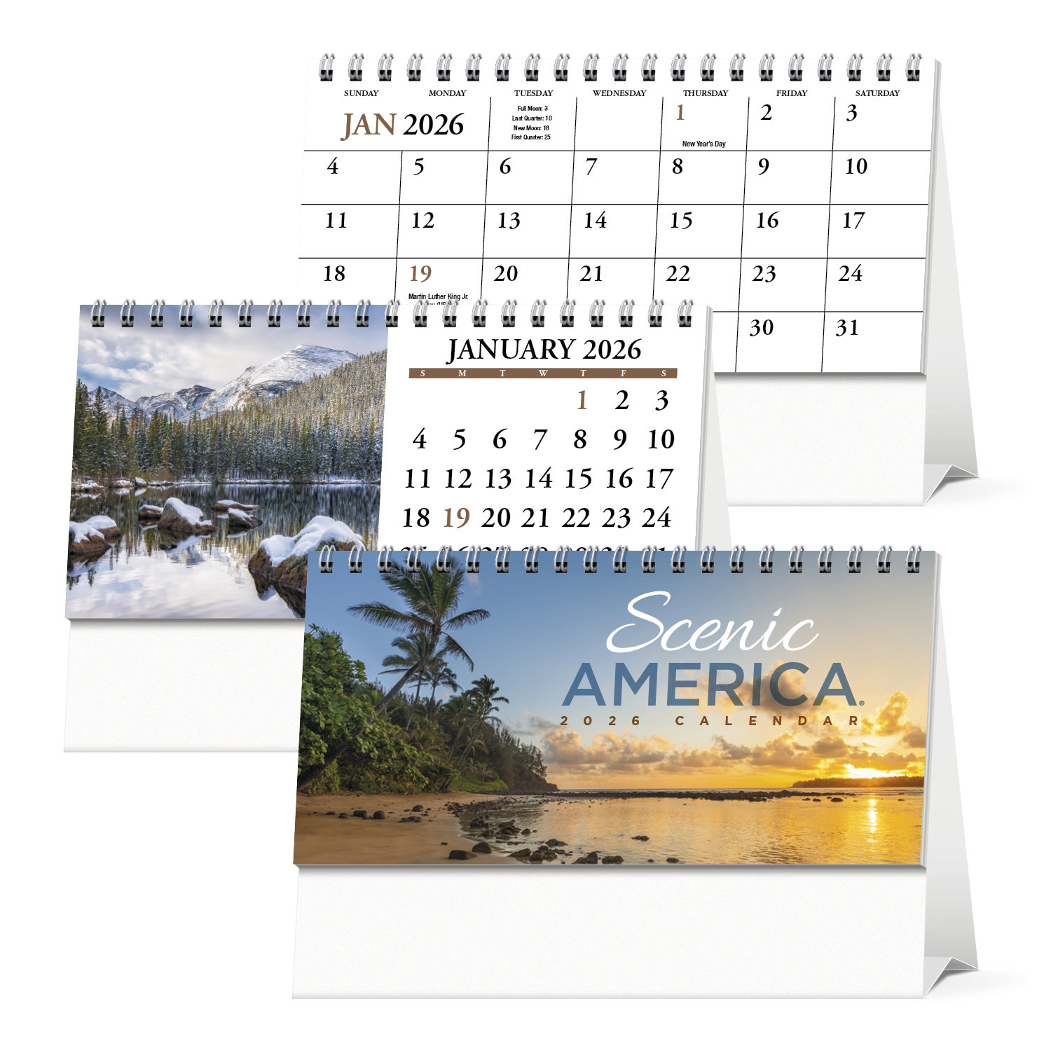 HotLine® Products Scenic America® Desk Tent Calendar 8