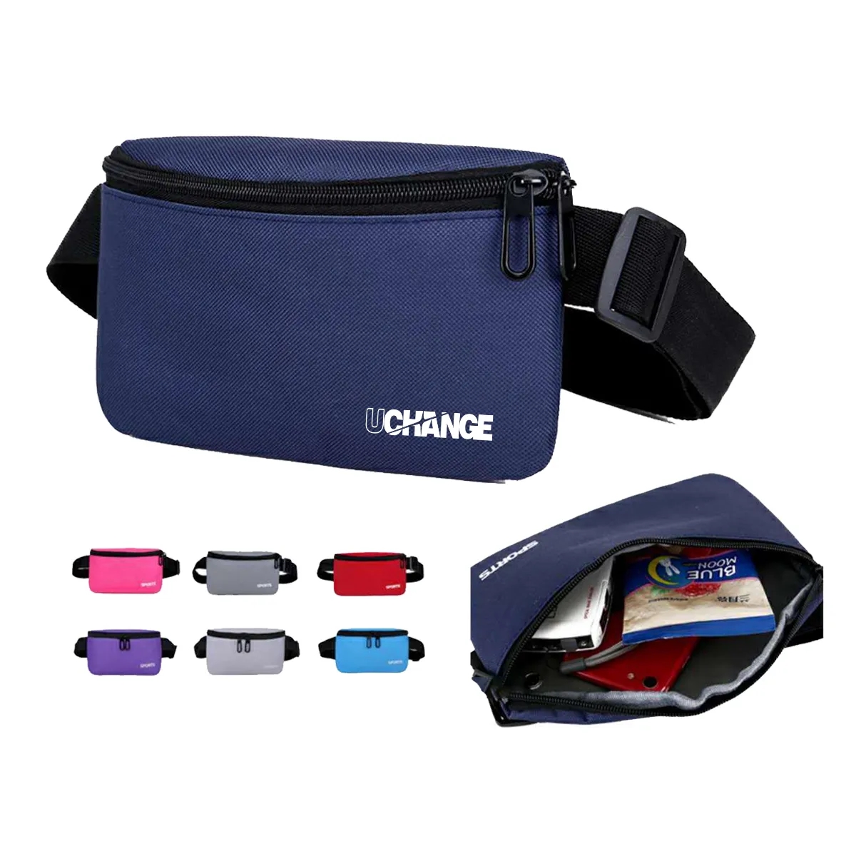 Adjustable Sports Waist Bag With Zipper Pocket Belt bag Fanny pack crossbody bags for women/man 6