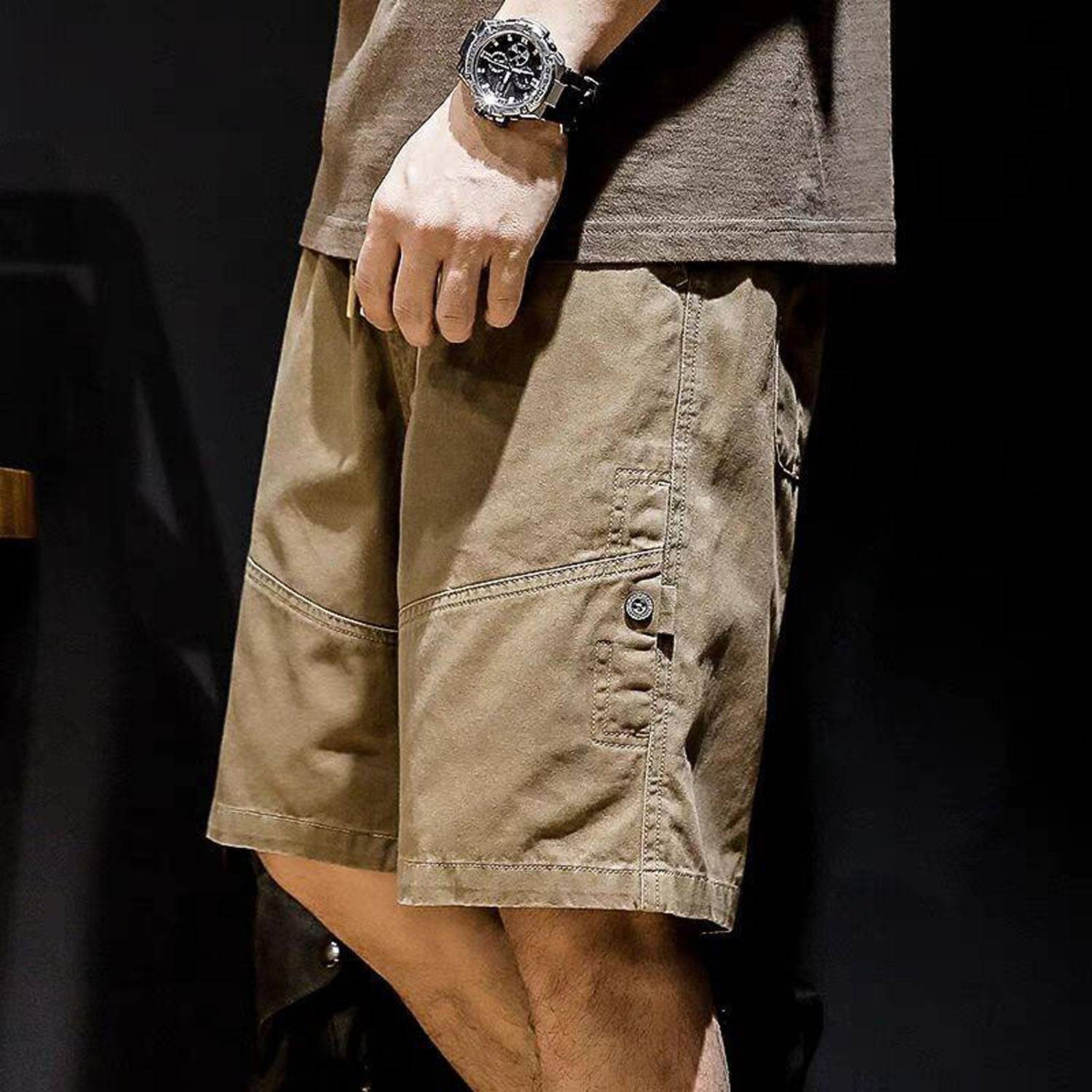 Men's Lightweight Polyester Casual Relaxed Elastic Shorts 8