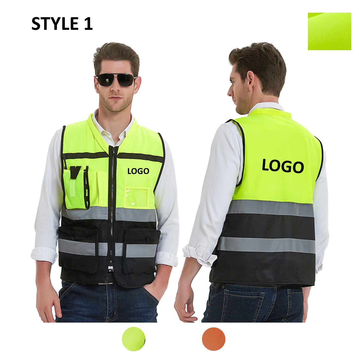 Custom Multi Pocket Safety Vest 3