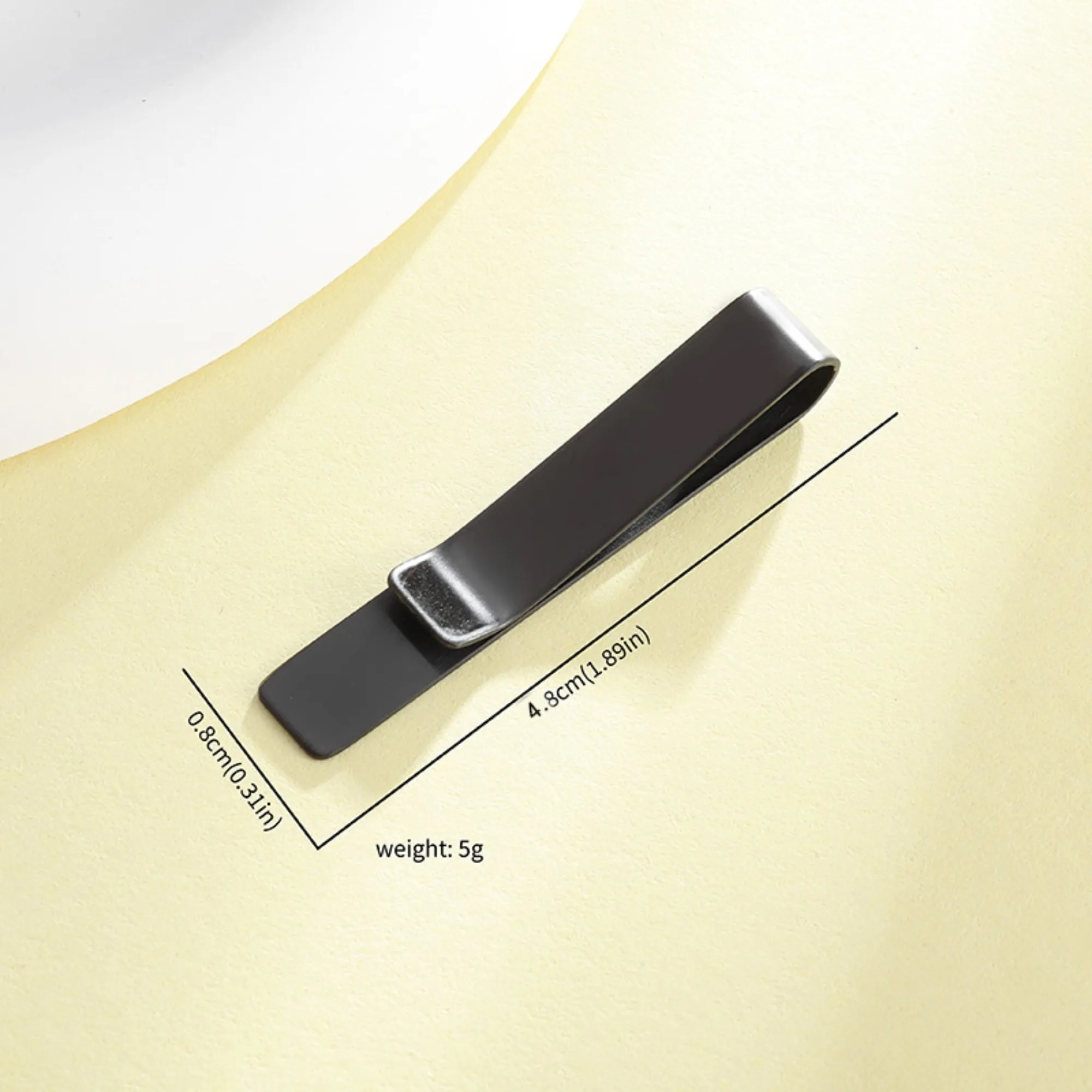 Men's stainless steel tie clip 4