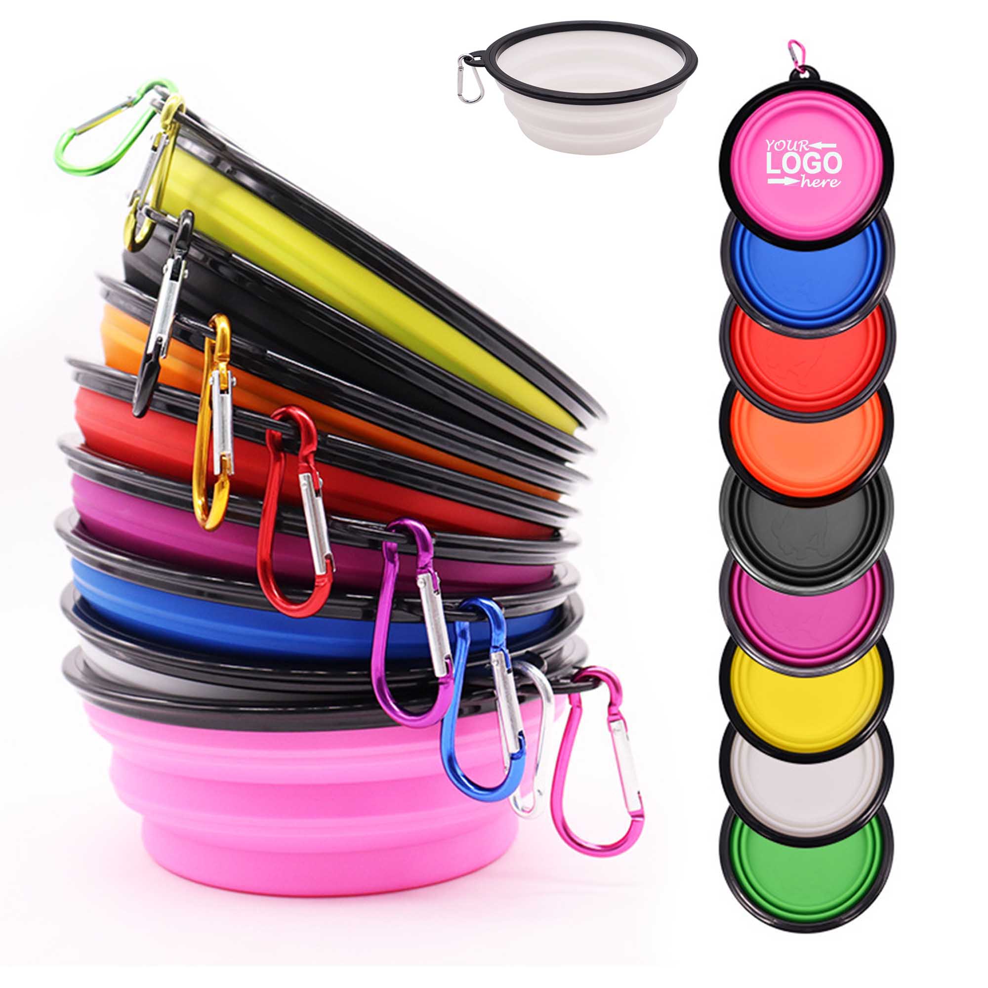 MOQ50 Silicone Folding Pet Dog Bowl 2