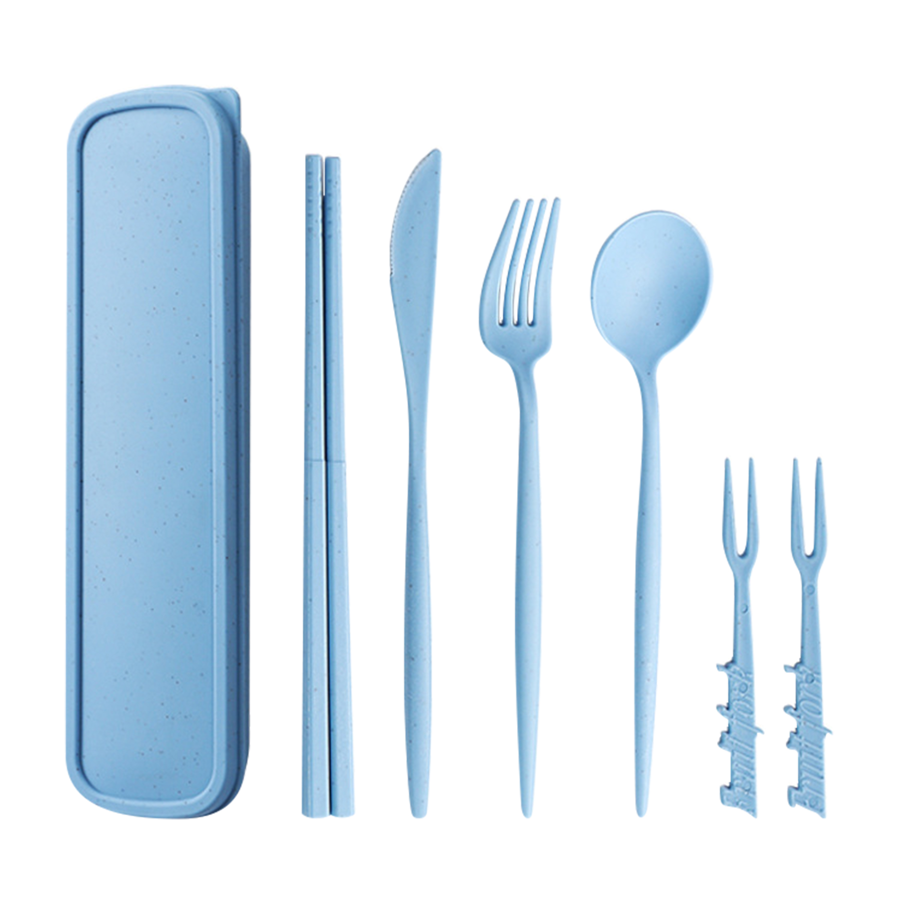 Portable Wheat Straw Cutlery Set 6