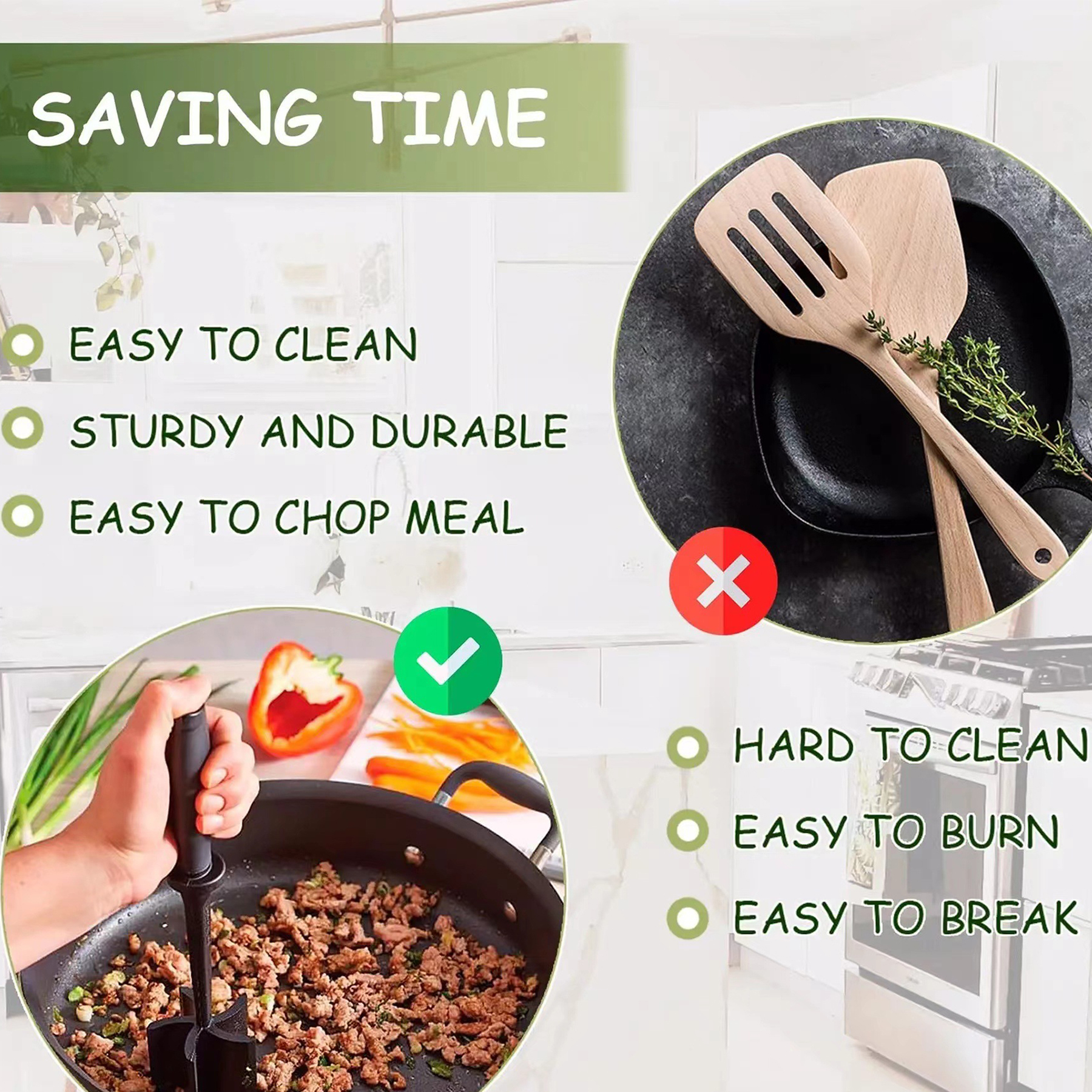 ABS Handheld Meat Chopper 6