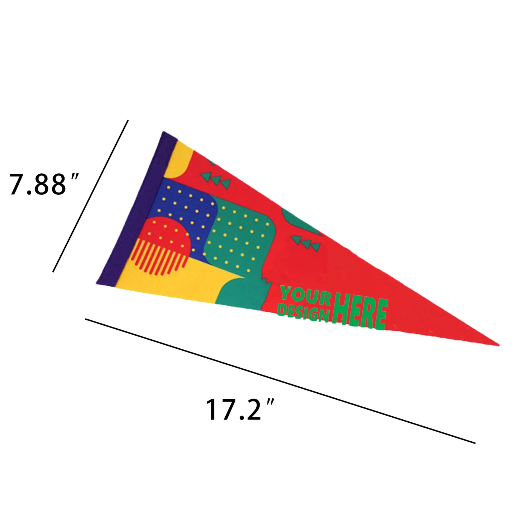 Custom Triangle Felt Pennant Flags MOQ20 2