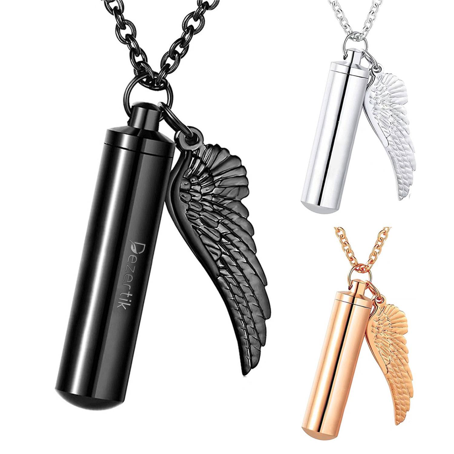 Cremation Urn Angel Wing Memorial Necklace 8
