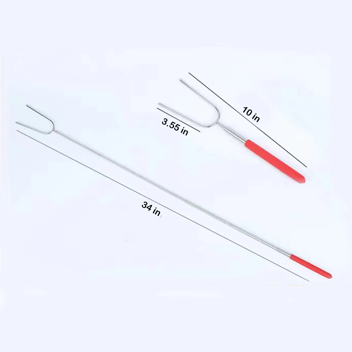 Stainless Telescoping Hot Dog Smores Skewers 2