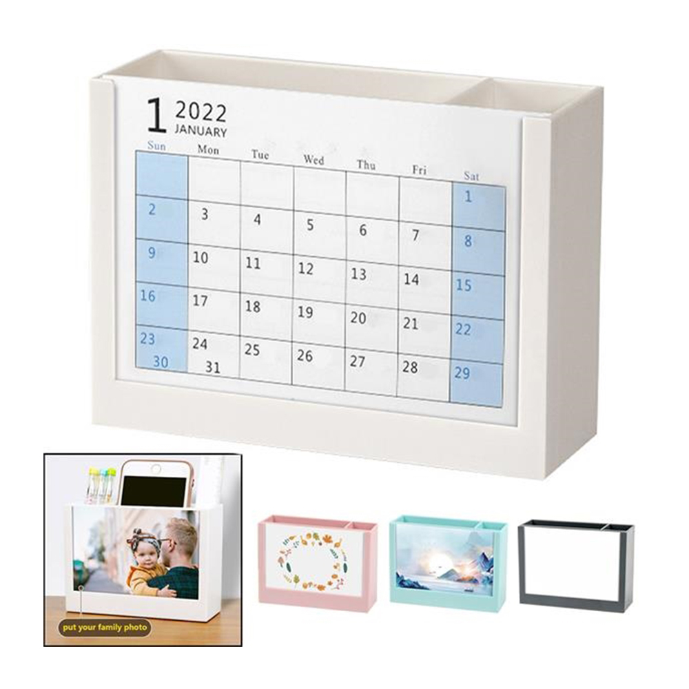 Desk Organizer With 12 Months Calendar