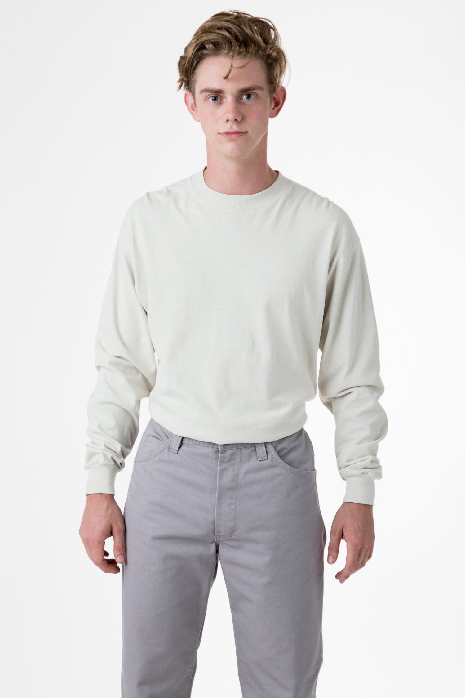 L/S MOCK NECK SHIRT 7.5OZ 13