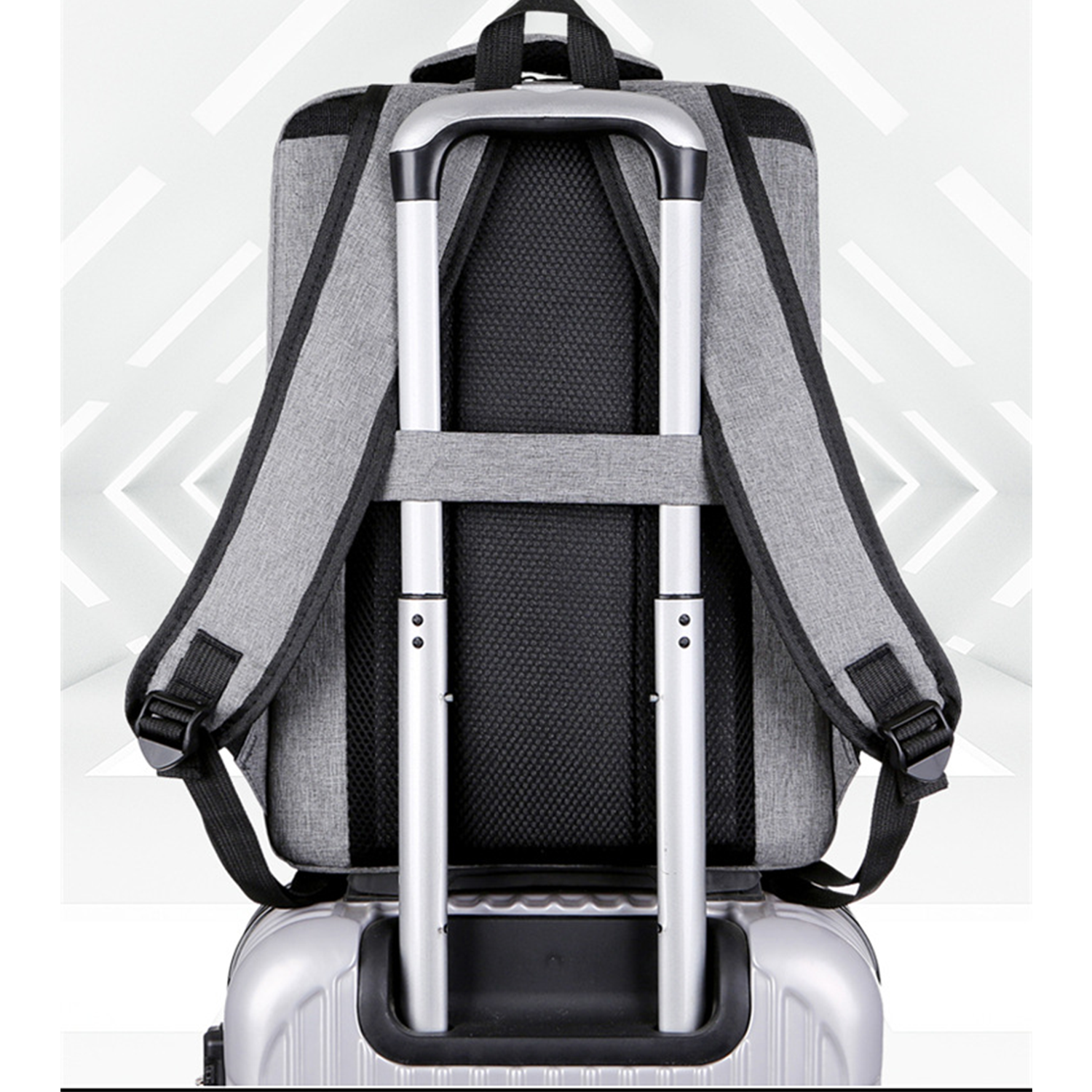 Oxford Laptop Backpack With USB Charging Port 6