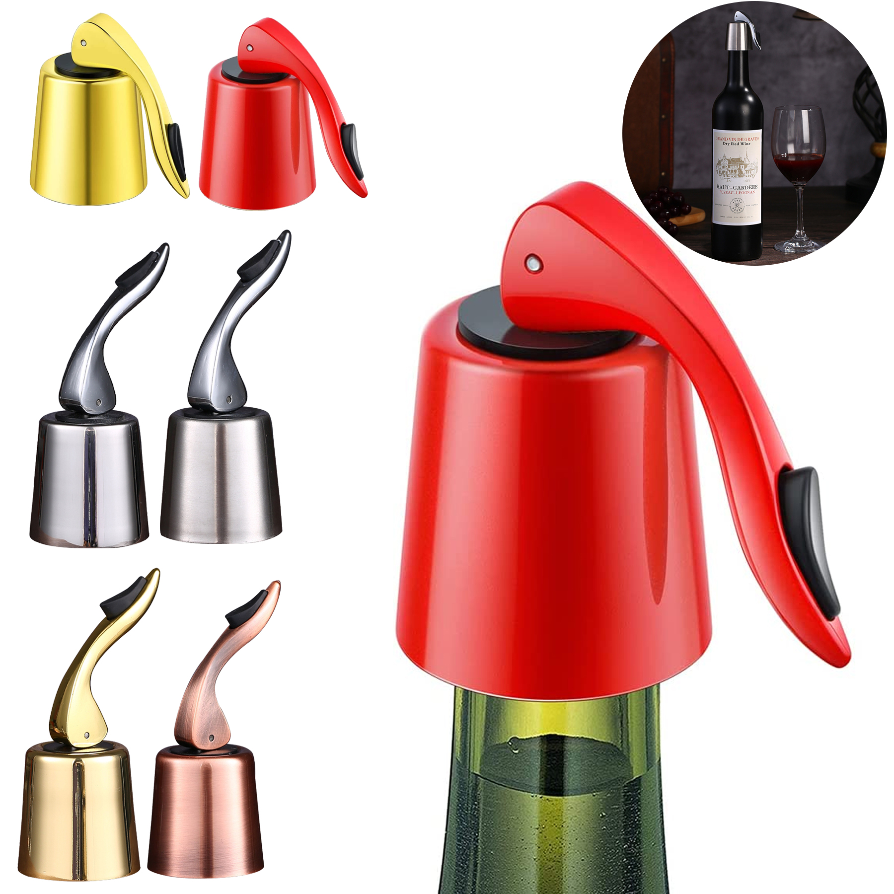 Stainless Steel Red Wine Stopper 2