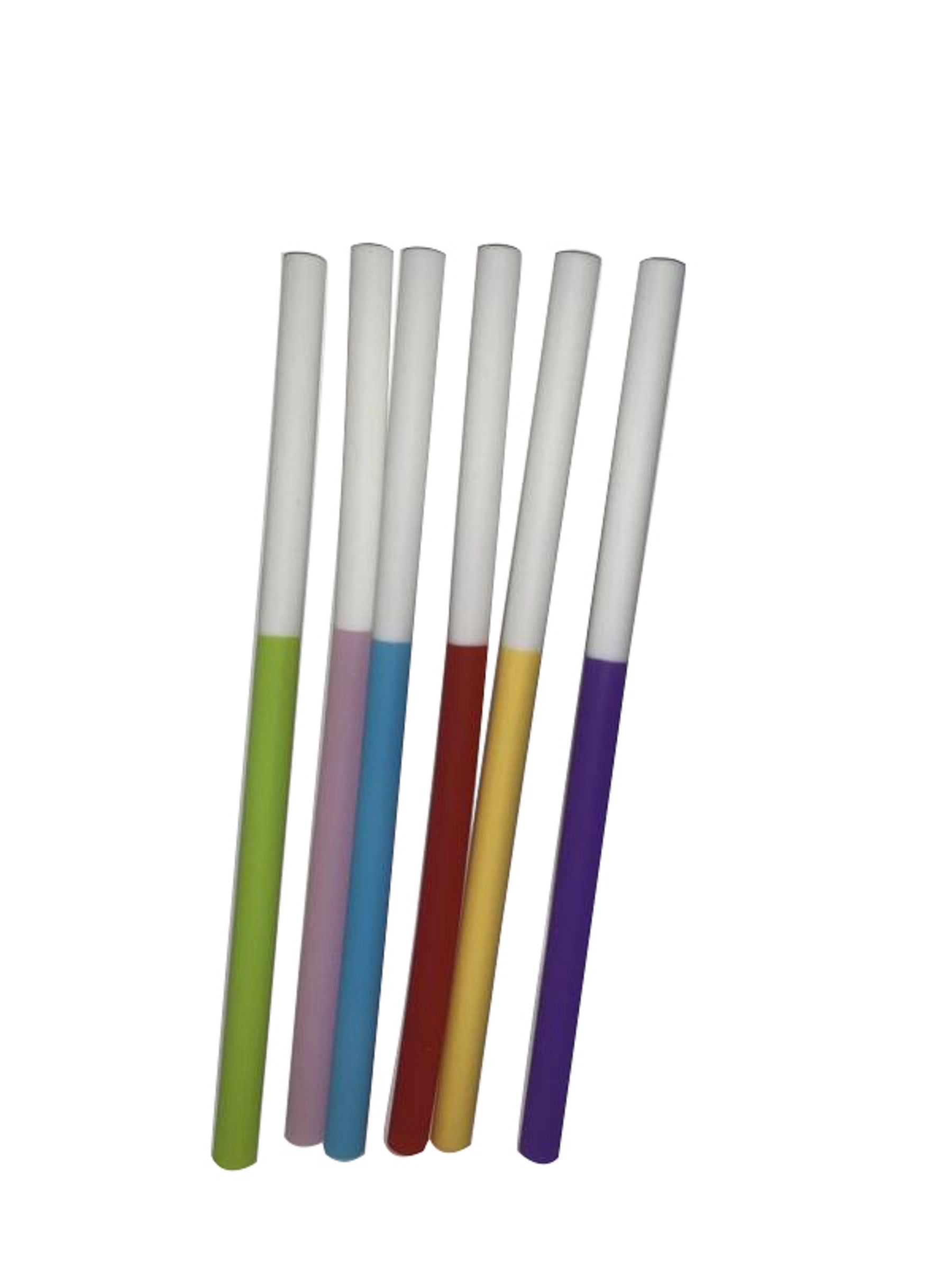 Reusable Duotone Straight Silicone Straw 2