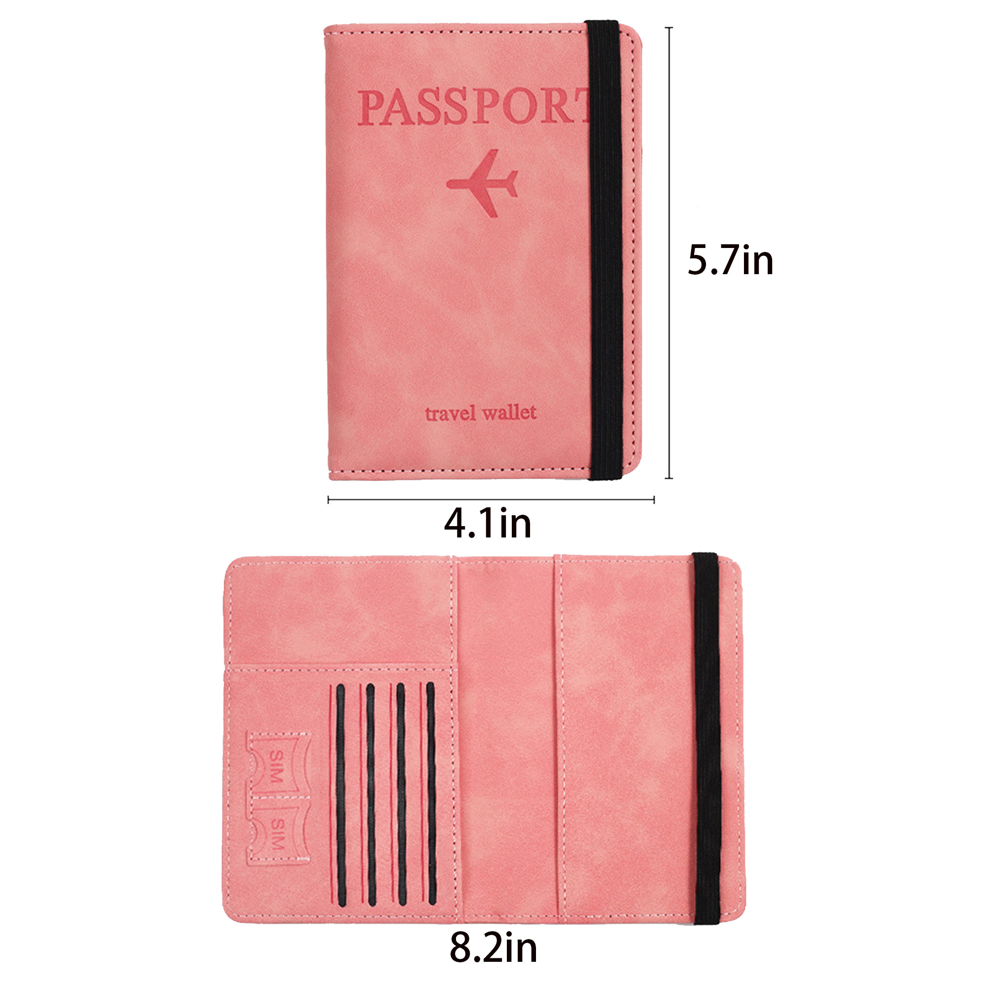 PU Material Leather Multi functional Passport Holder 5