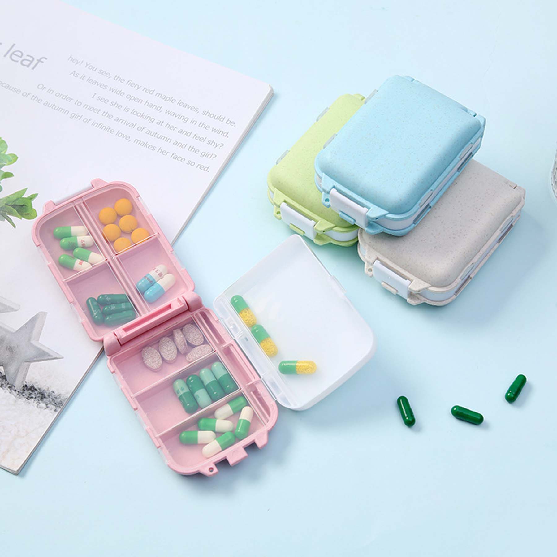 3-Tier Portable Plastic Pill Organizer 4