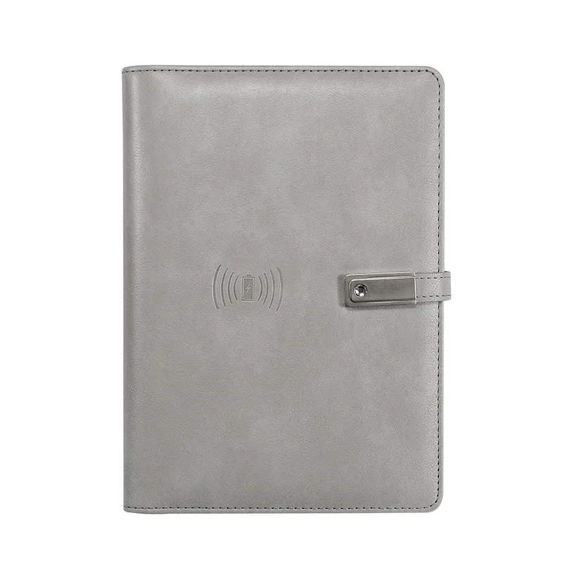 PU Leather Notebook W/ 8000mAh Wireless Charging Power Bank 6