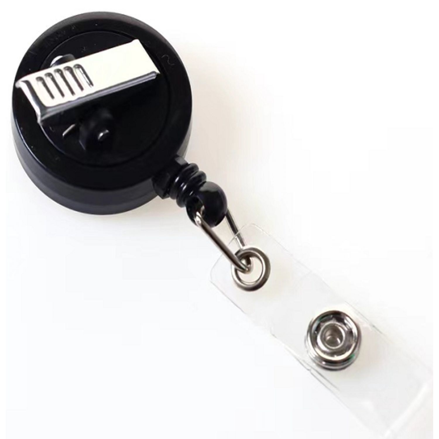 Retractable Round Badge Reel Holder w/ Rotating Bull Dog Clip 4