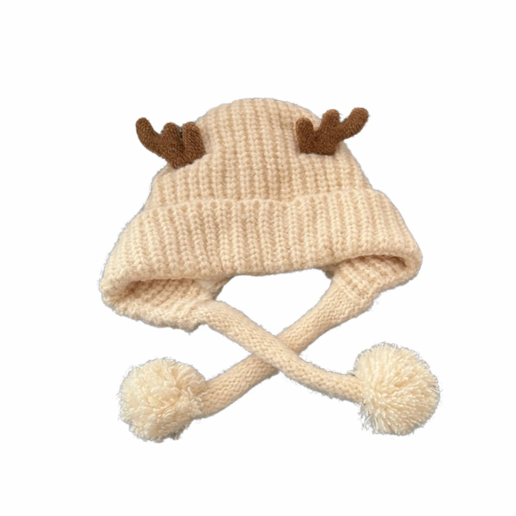 Christmas Red Reindeer Earflap Beanie 4