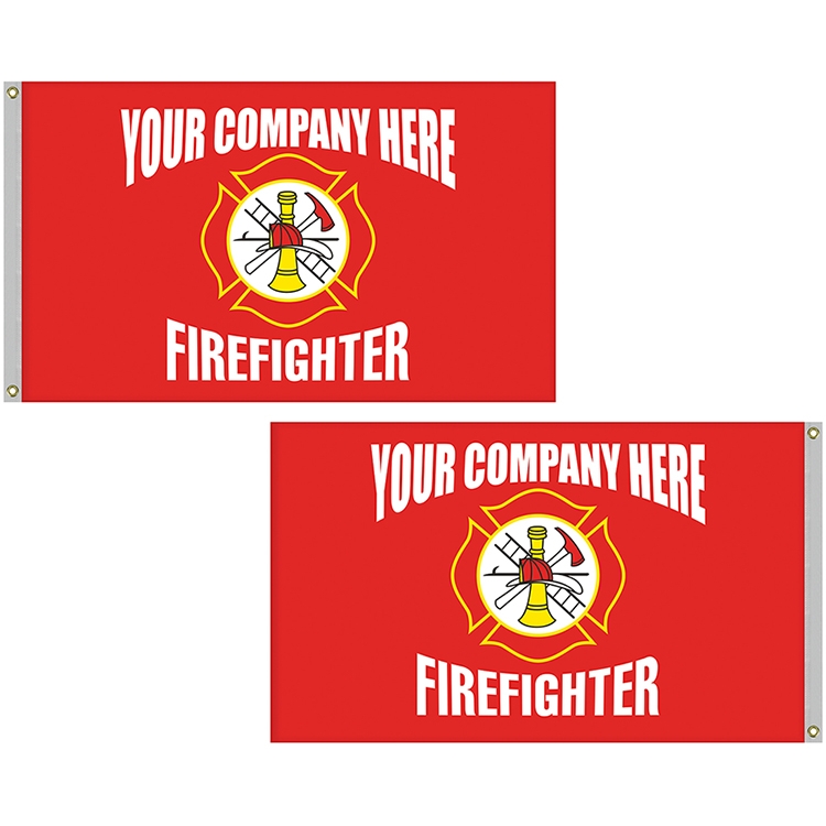 3' x 5' Firefighter Double Sided Knitted Polyester Flag 2