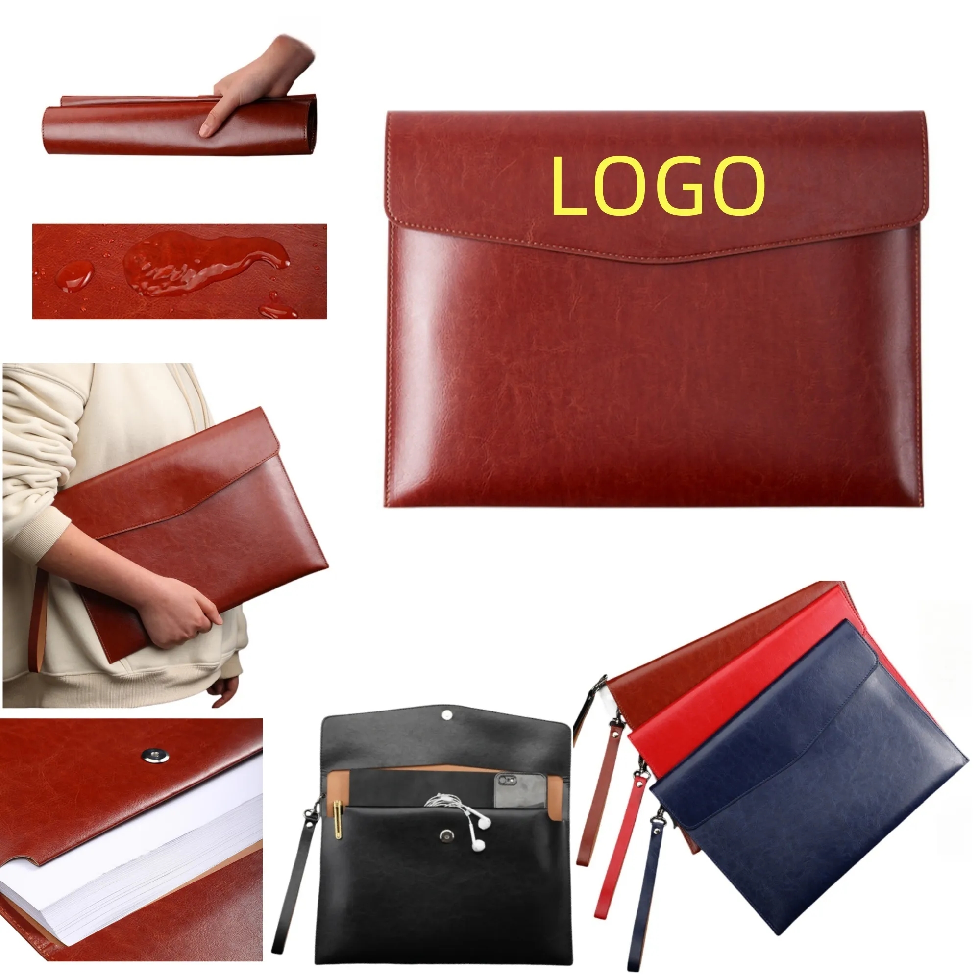 Elegant Business Tote Bag - Waterproof PU Leather 5