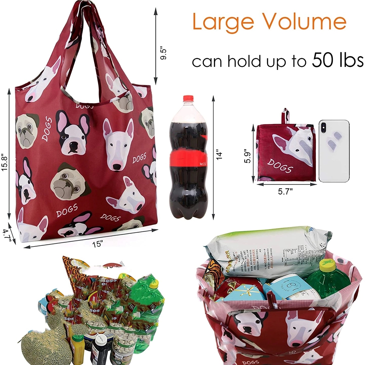 Reusable Lightweight Foldable Shopping Bag 4