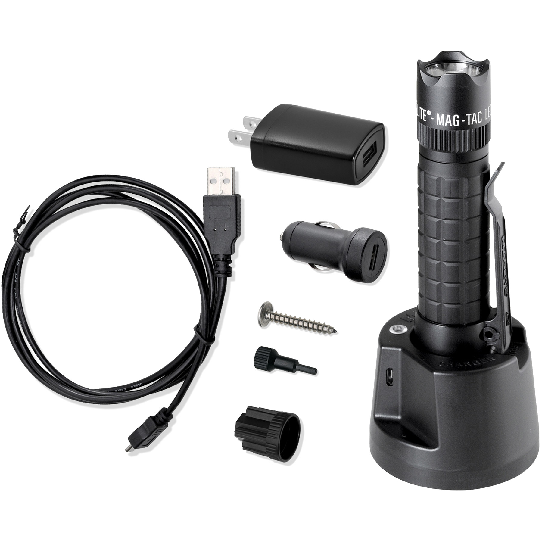 Maglite® MagTac LED Rechargeable Crowned Head Flashlight System 2