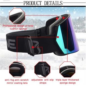UV400 Eye Protection Safety Snowboard Goggles 6