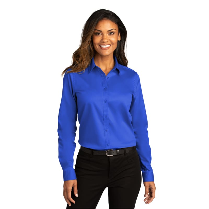 Port Authority Ladies Long Sleeve SuperPro React Twill Shirt. 28