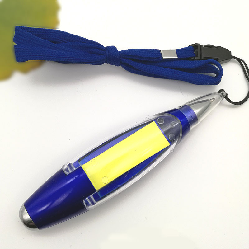 Multifunctional Promotional Ballpoint Pens Sticky Notes LED Light Lanyard Pen 4