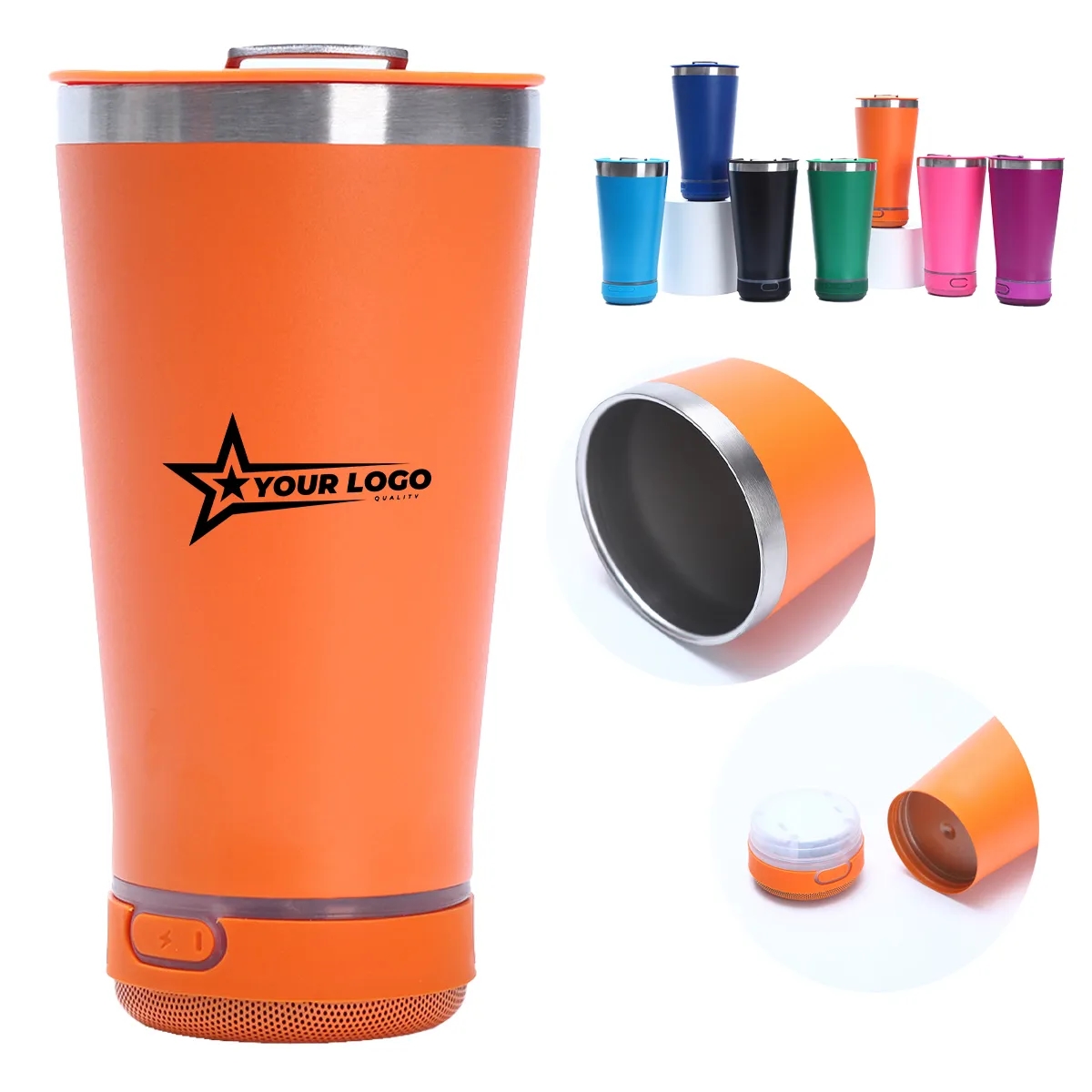 13oz.Stainless Steel Bluetooth Speaker Cup Beer Drink 2