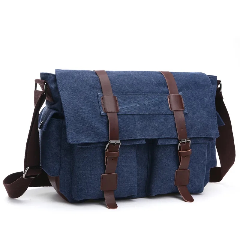 Classic Vintage Canvas Messenger Bag 4