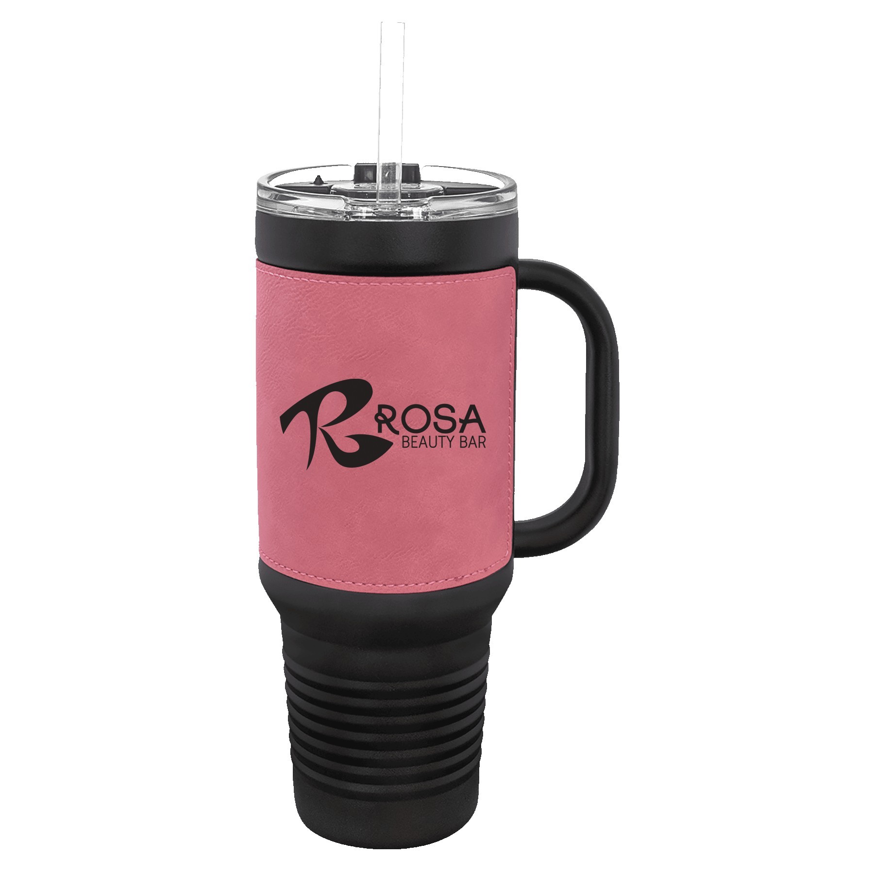Polar Camel 40oz Black Stainless Steel & Leatherette Travel Mug 15